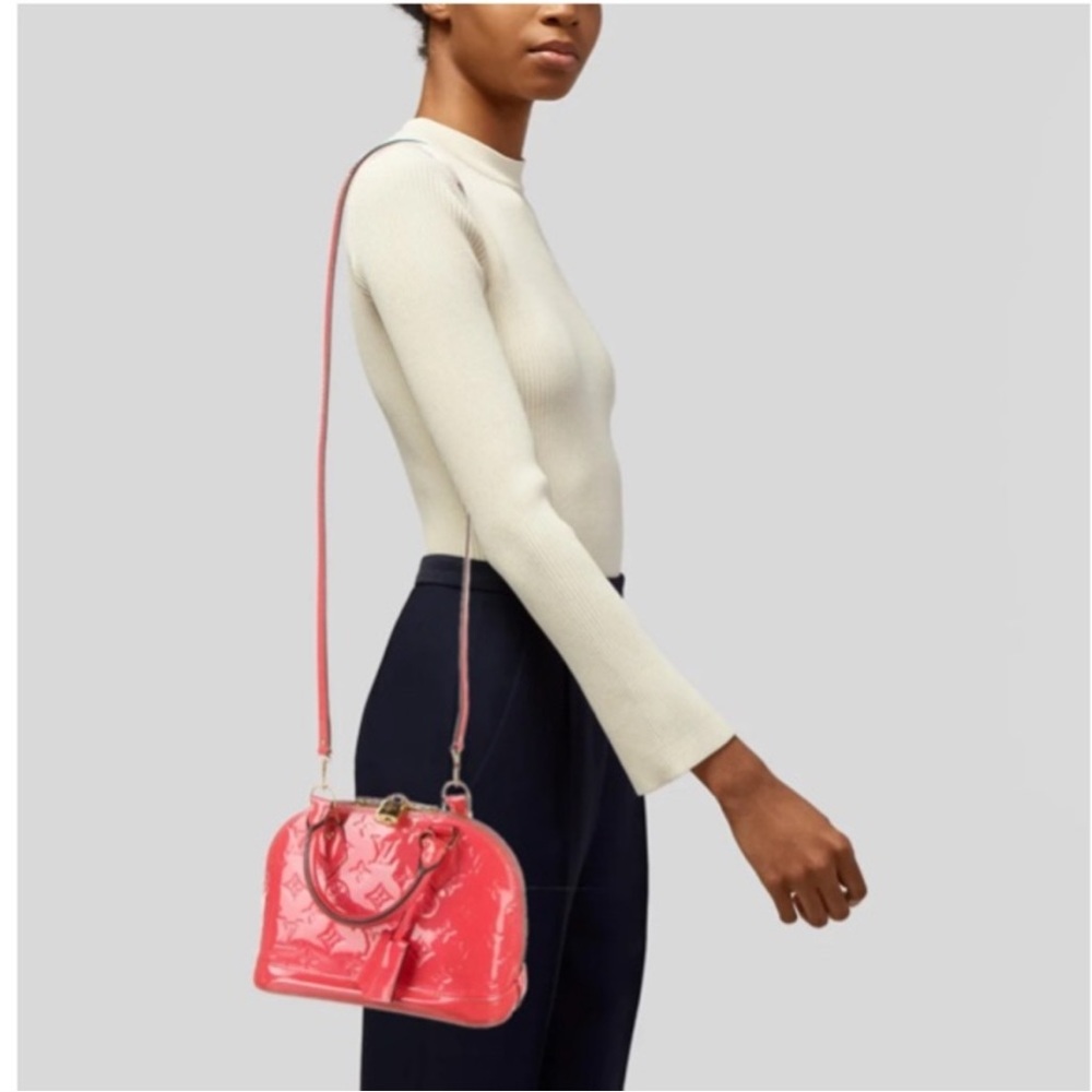 Louis Vuitton Pink Vernis Alma BB Crossbody Bag